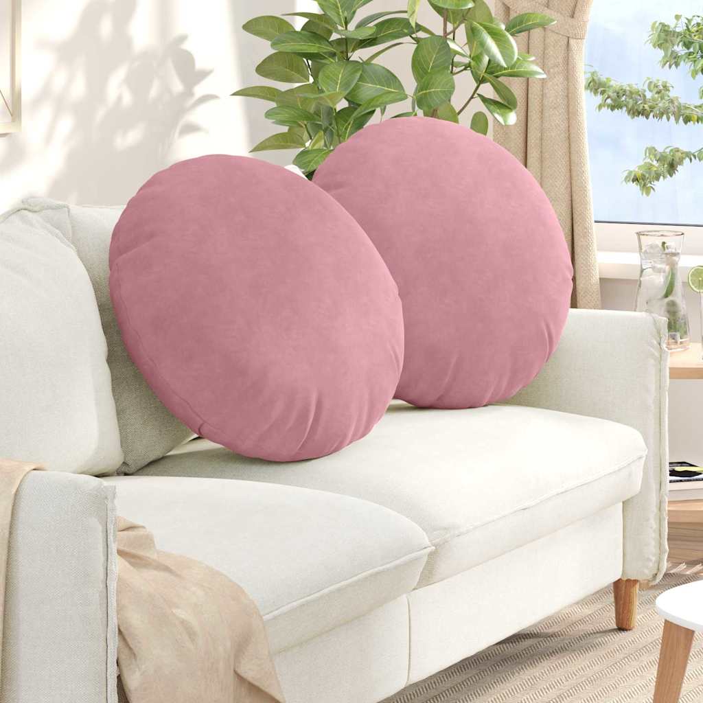 Vidaxl zitkussens 2 pcs roze ø 80 x 29 cm fluweel