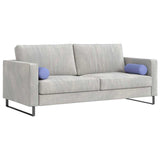 Vidaxl bolster kussens 2 stuks jeans blauw ø 15 x 40 cm stof