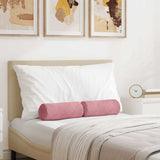 Vidaxl bolster kussens 2 stuks roze ø 15 x 40 cm cordstof