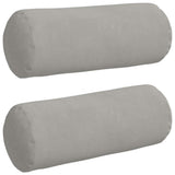 Vidaxl bolster kussens 2 stuks lichtgrijs ø 15 x 40 cm microvezel stof