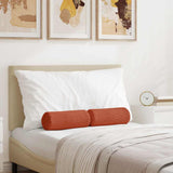 Vidaxl bolster kussens 2 stuks rood-oranje ø 15 x 40 cm cordstof