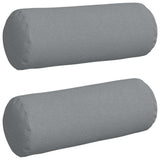 Vidaxl bolster kussens 2 stuks lichtgrijs ø 25 x 70 cm stof