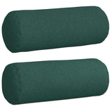 Vidaxl bolster kussens 2 stuks donkergroen ø 25 x 70 cm stof