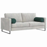 Vidaxl bolster kussens 2 stuks donkergroen ø 25 x 70 cm cordstof