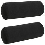 Vidaxl bolster kussens 2 stuks zwart ø 25 x 70 cm cordstof