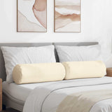 Vidaxl bolster kussens 2 stuks crème ø 25 x 70 cm cordstof