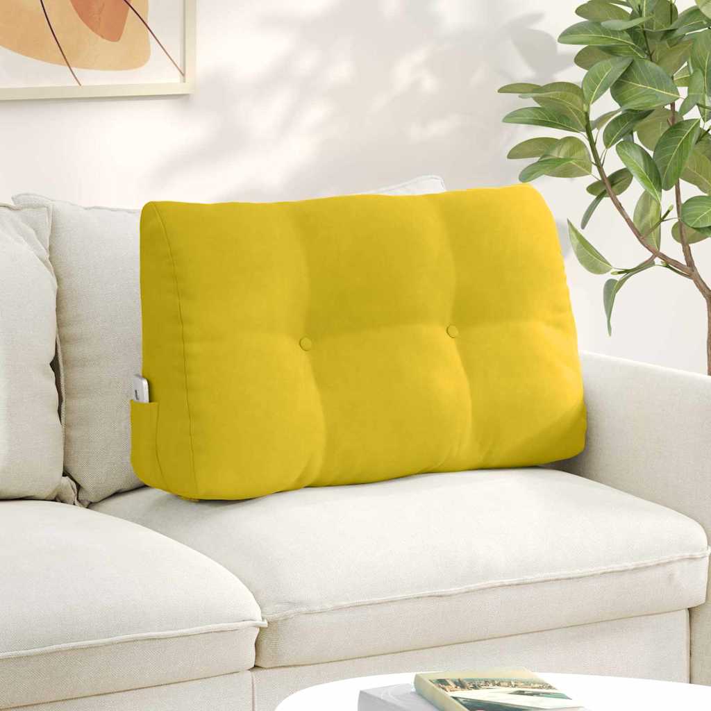 Vidaxl rugkussen geel 80 x 24 x 50 cm fluweel