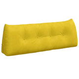 Vidaxl rugkussen geel 140 x 24 x 50 cm fluweel
