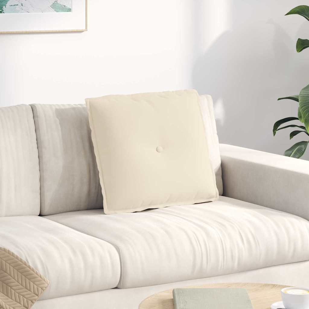 Vidaxl rugkussen beige 50 x 45 cm microvezel stof