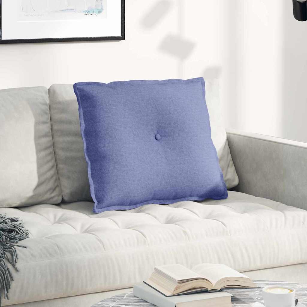 Vidaxl rugkussen jeans blauw 60 x 19 x 50 cm stof