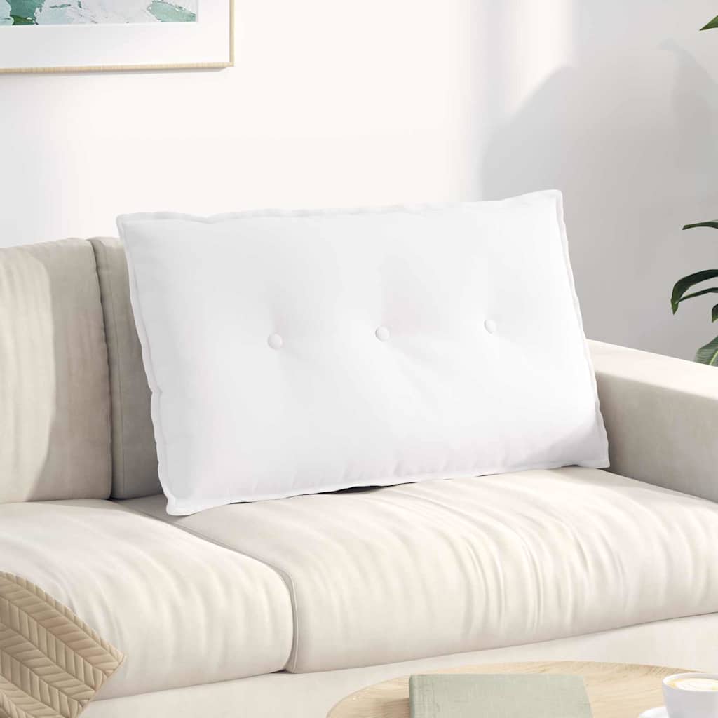 Vidaxl rugkussen wit 80 x 19 x 50 cm stof