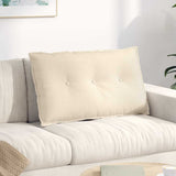 Vidaxl rugkussen crème 80 x 50 cm cordstof