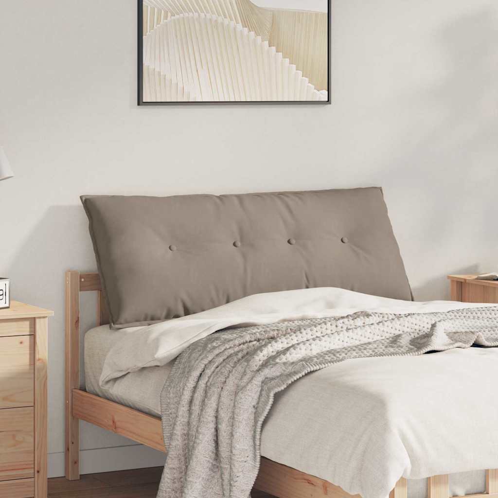 Vidaxl rugkussen taupe 120 x 50 cm microvezel stof