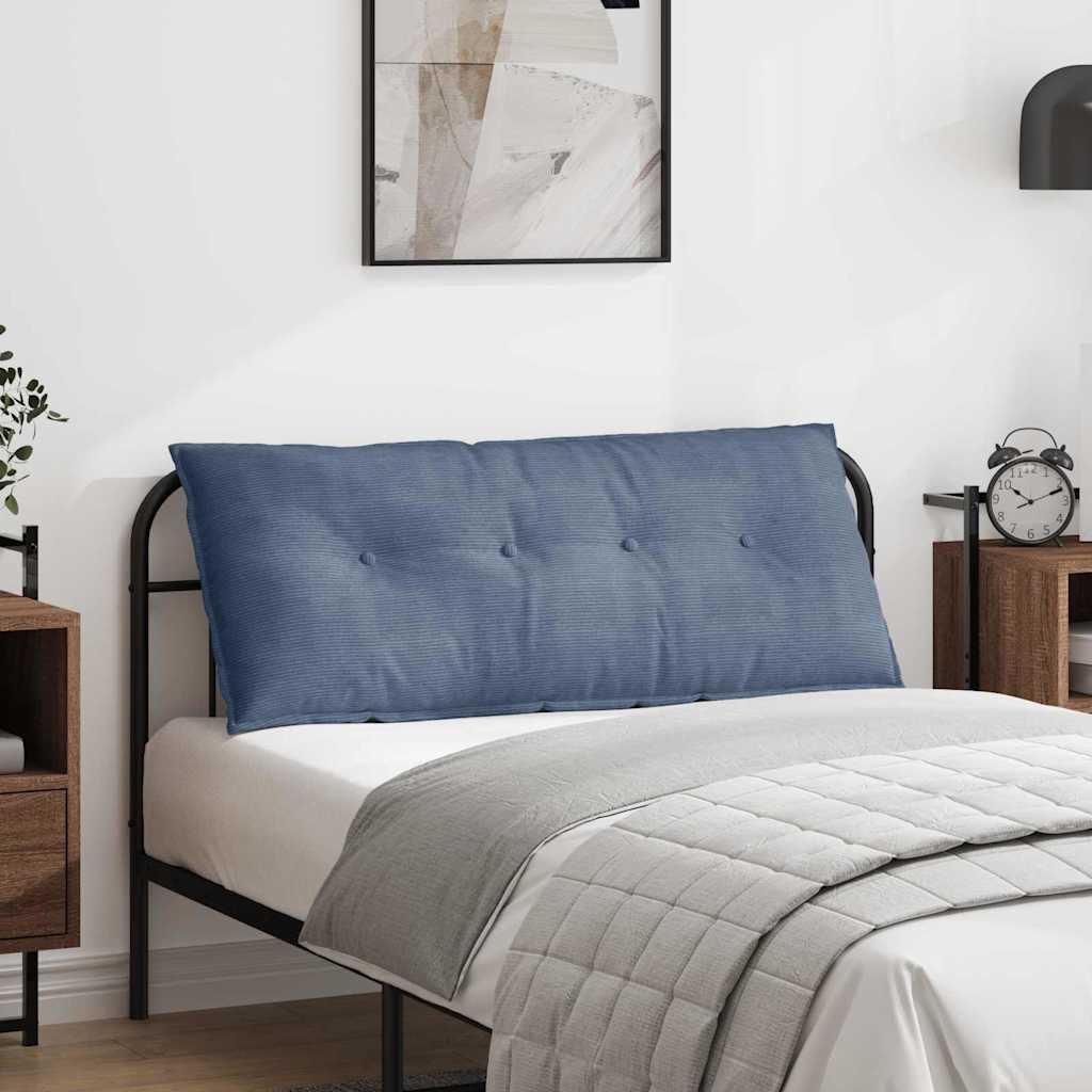 Vidaxl rugkussen blauw 120 x 50 cm cordstof