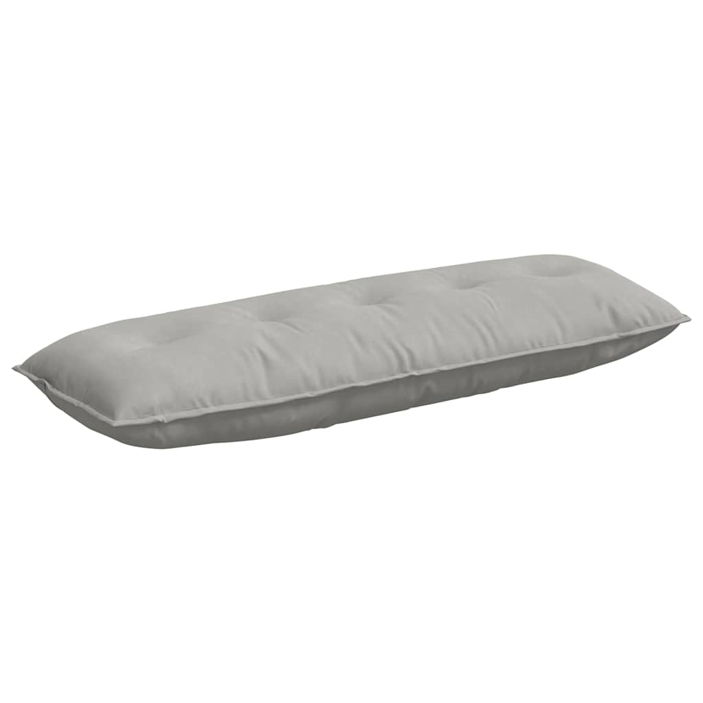 Vidaxl rugkussen lichtgrijs 140 x 50 cm microvezel stof