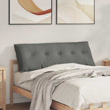 Vidaxl rugkussen donkergrijs 140 x 50 cm microvezel stof