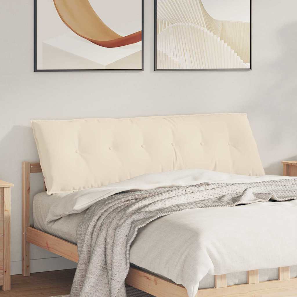 Vidaxl rugkussen beige 160 x 50 cm microvezel stof