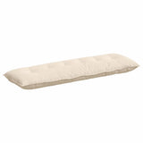 Vidaxl rugkussen beige 160 x 50 cm microvezel stof