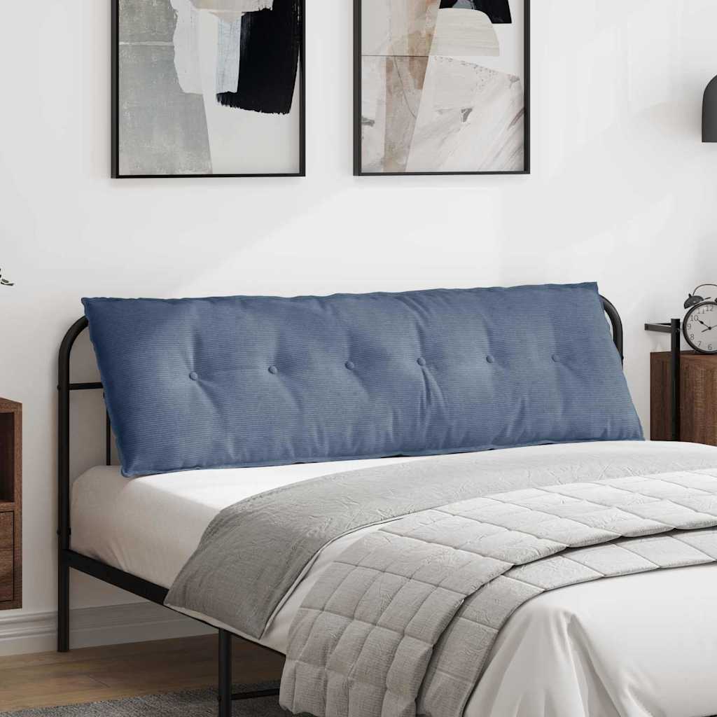 Vidaxl rugkussen blauw 160 x 50 cm cordstof