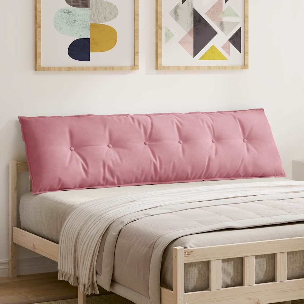 Vidaxl rugkussen roze 180 x 50 cm cordstof