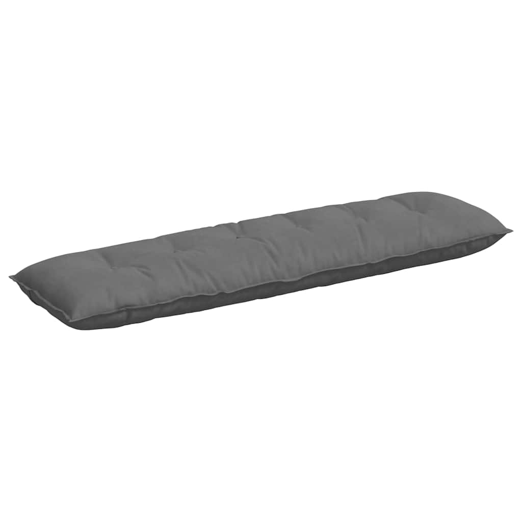 Vidaxl rugkussen donkergrijs 180 x 50 cm microvezel stof