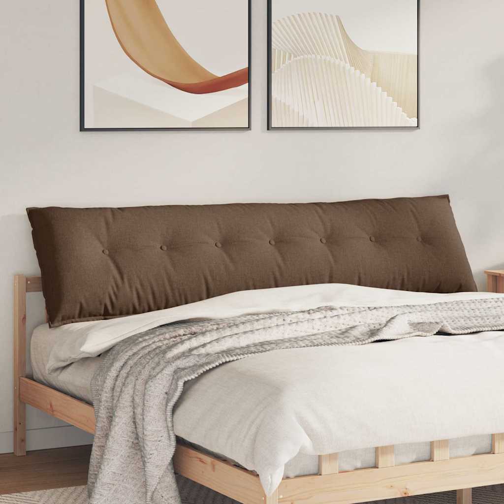 Vidaxl rugkussen bruin 200 x 19 x 50 cm stof