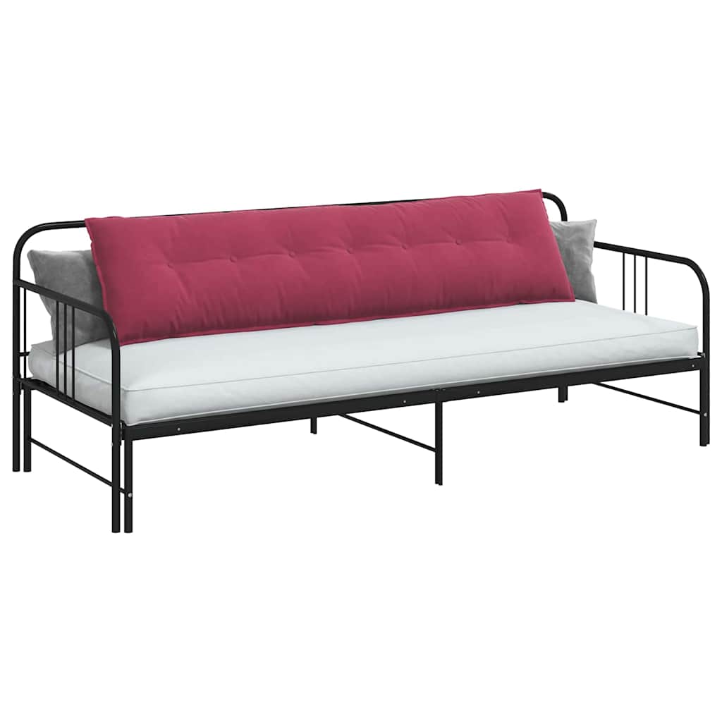Vidaxl rugkussen wijnrood 200 x 50 cm cordstof