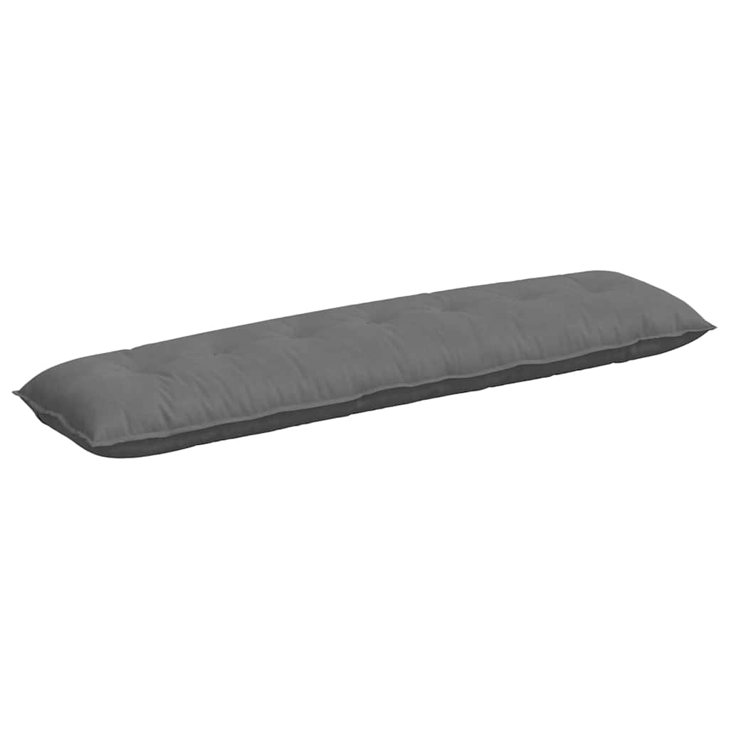 Vidaxl rugkussen donkergrijs 200 x 50 cm microvezel stof