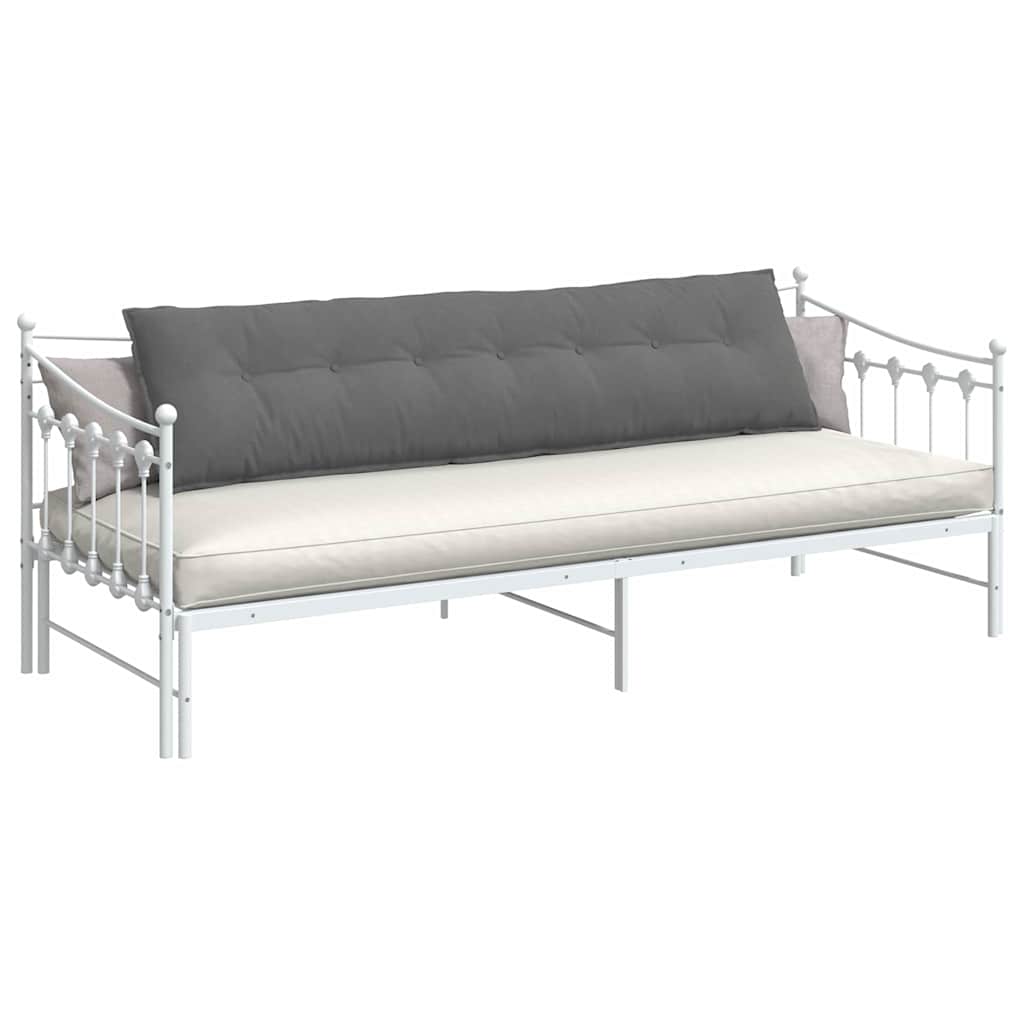 Vidaxl rugkussen donkergrijs 200 x 50 cm microvezel stof