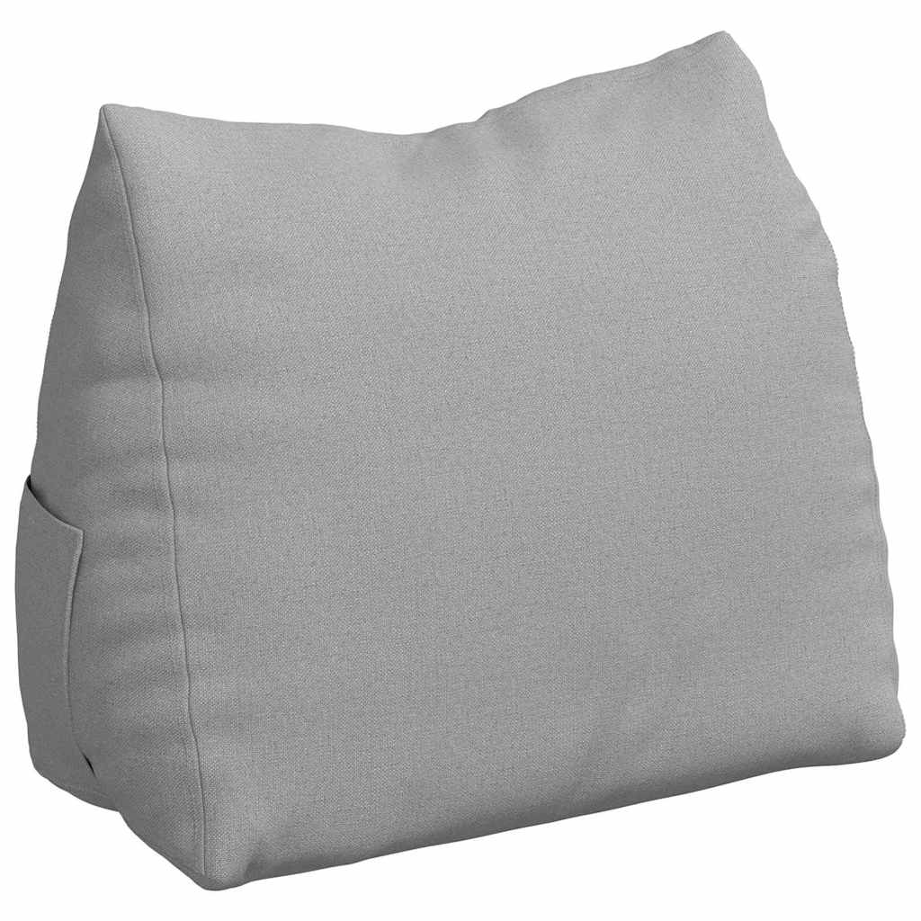 Vidaxl rugkussen wolkengrijs 45 x 20 x 35 cm stof