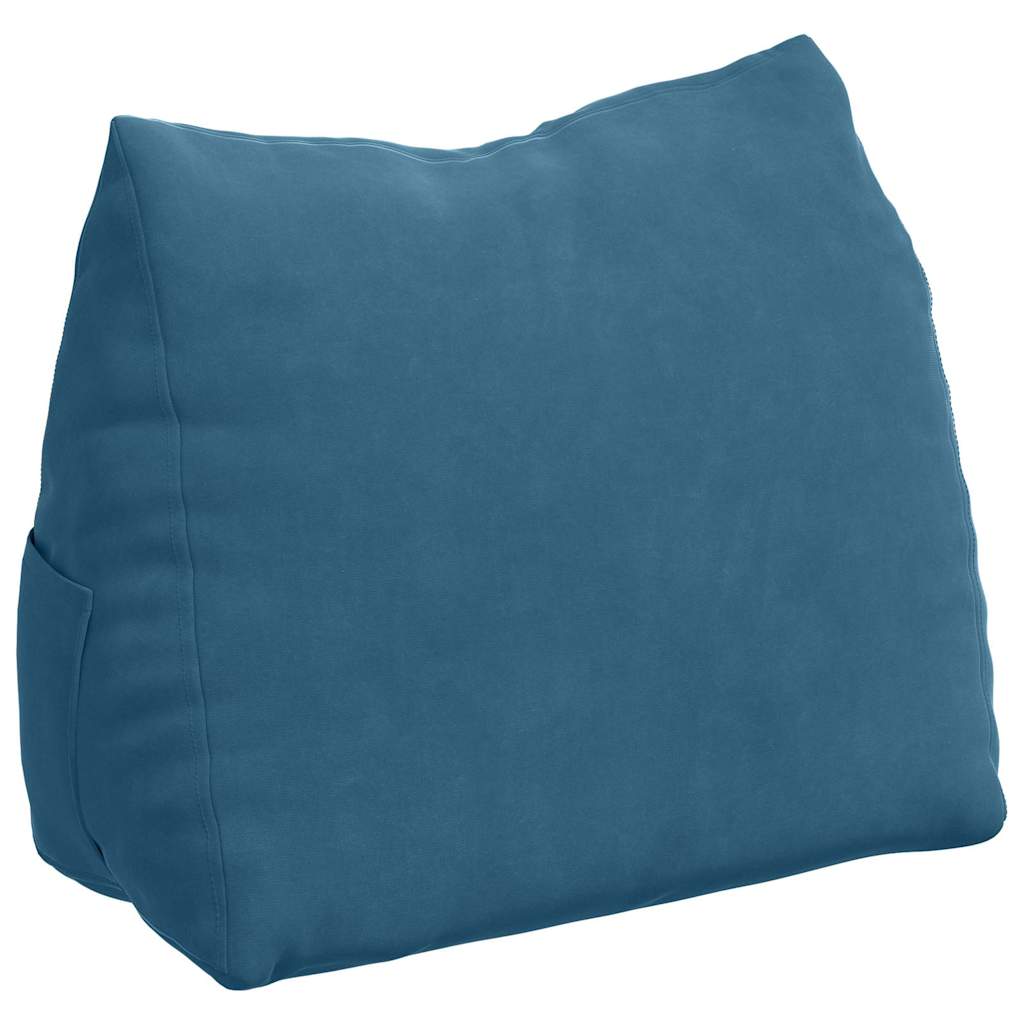 Vidaxl rugkussen blauw 45 x 20 x 35 cm cordstof
