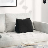 Vidaxl rugkussen zwart 45 x 20 x 35 cm cordstof