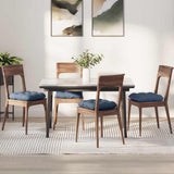 Vidaxl zitkussens 4 pcs blauw 40 x 40 cm katoen stof