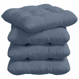 Vidaxl zitkussens 4 pcs blauw 40 x 40 cm katoen stof