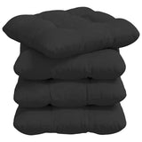 Vidaxl zitkussens 4 pcs zwart 45 x 45 cm microvezel stof