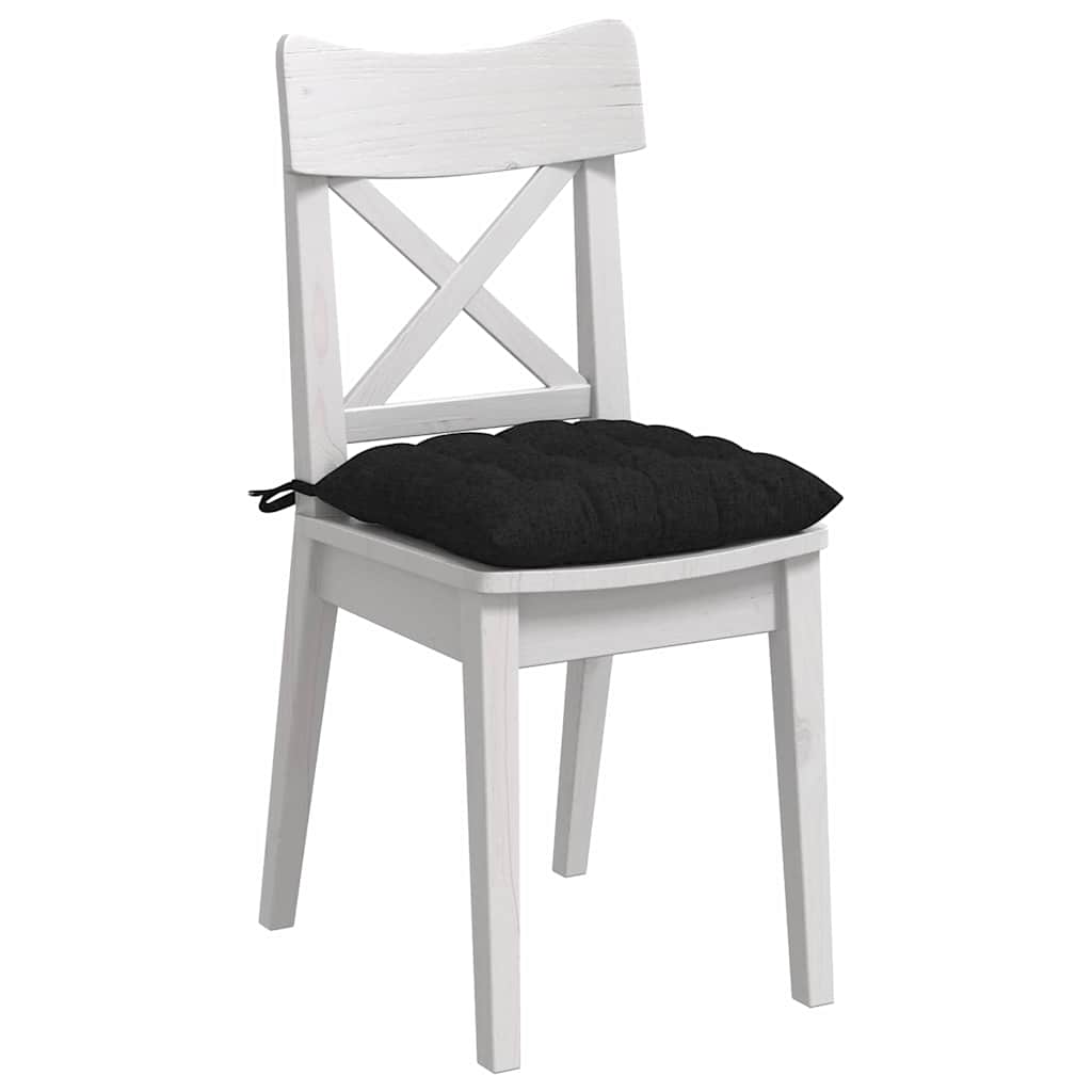 Vidaxl zitkussens 4 pcs zwart 40 x 40 x 6 cm stof