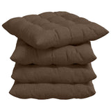 Vidaxl zitkussens 4 pcs bruin 40 x 40 x 6 cm stof