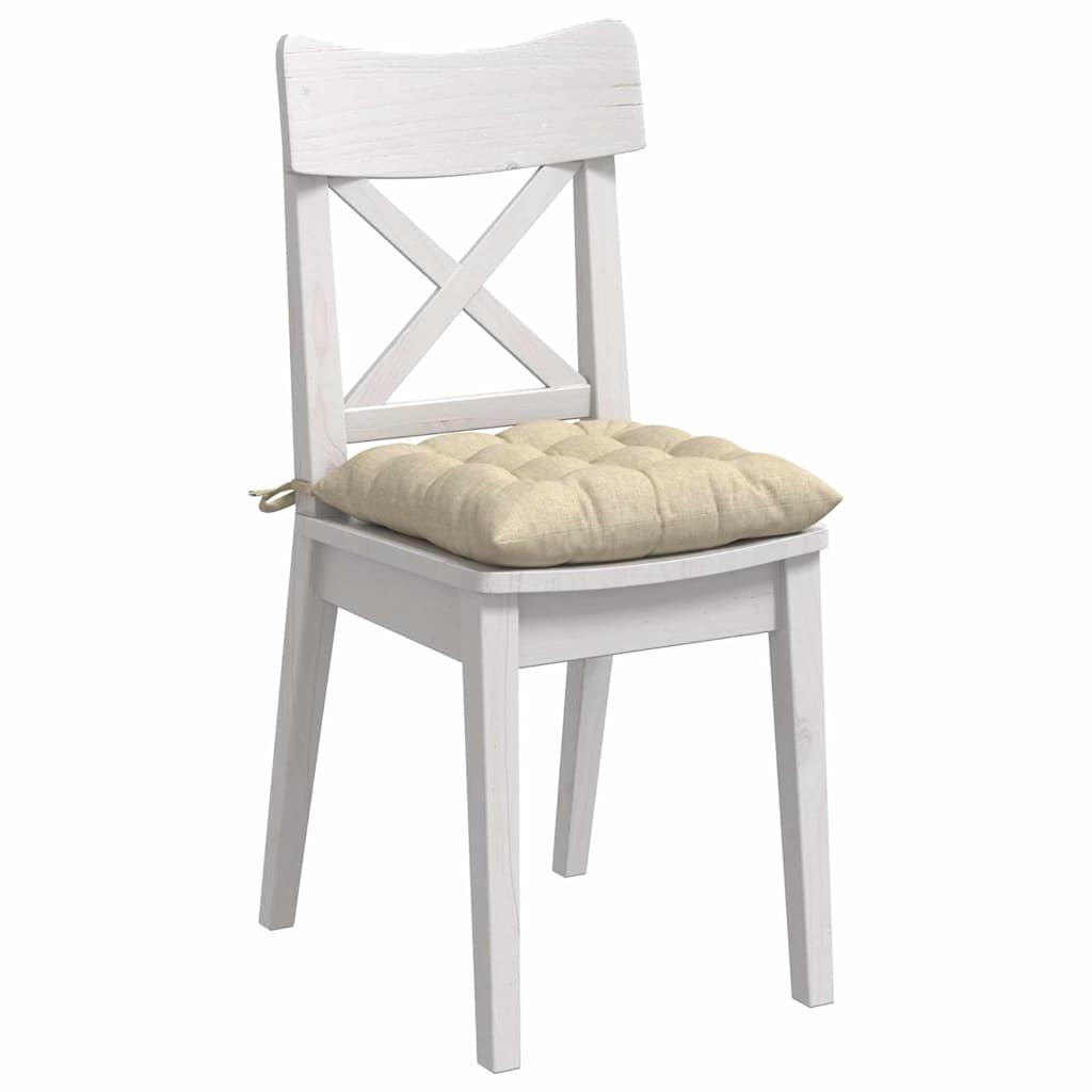 Vidaxl zitkussens 4 pcs crème 40 x 40 x 6 cm stof