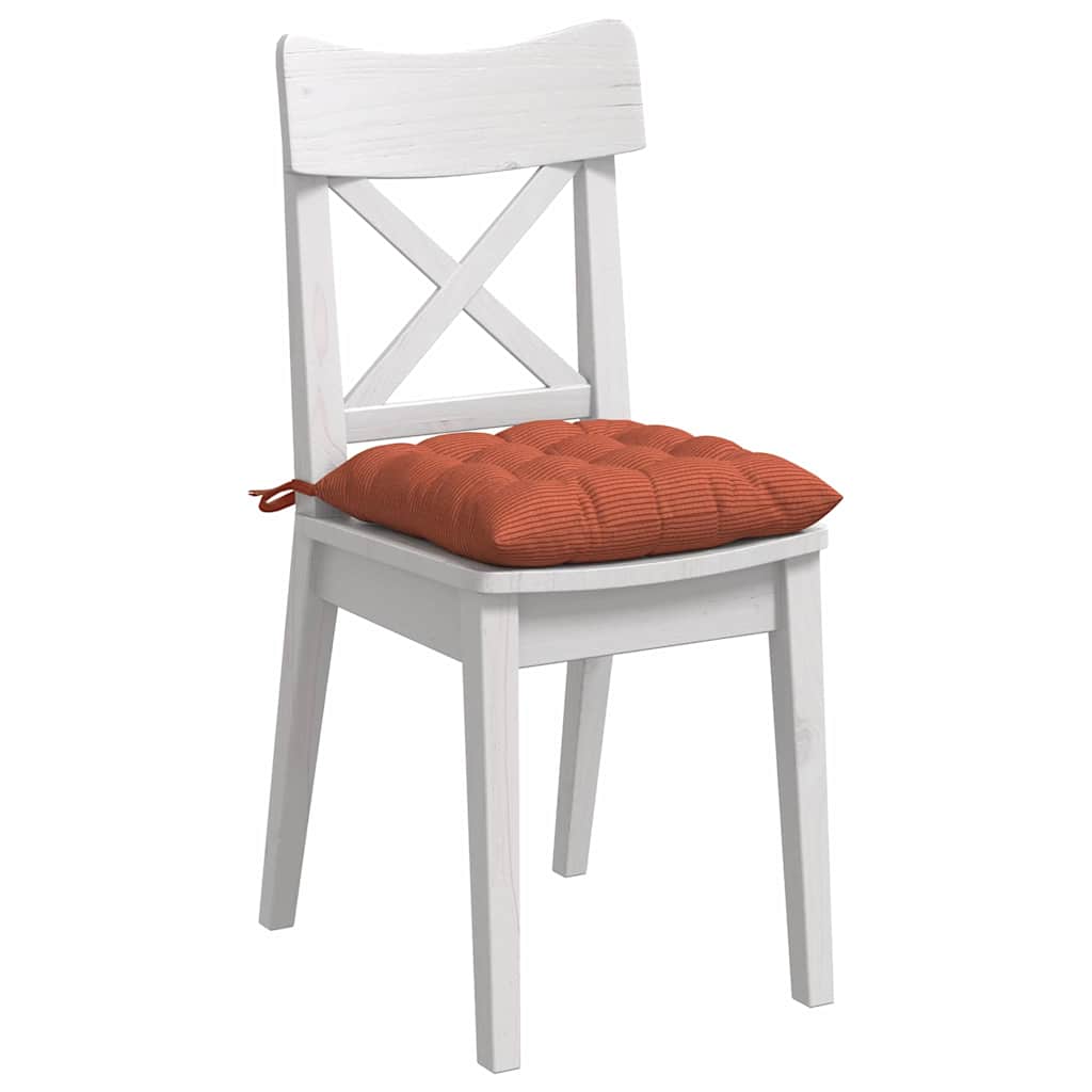 Vidaxl zitkussens 4 pcs rood-oranje 40 x 40 x 6 cm katoen stof