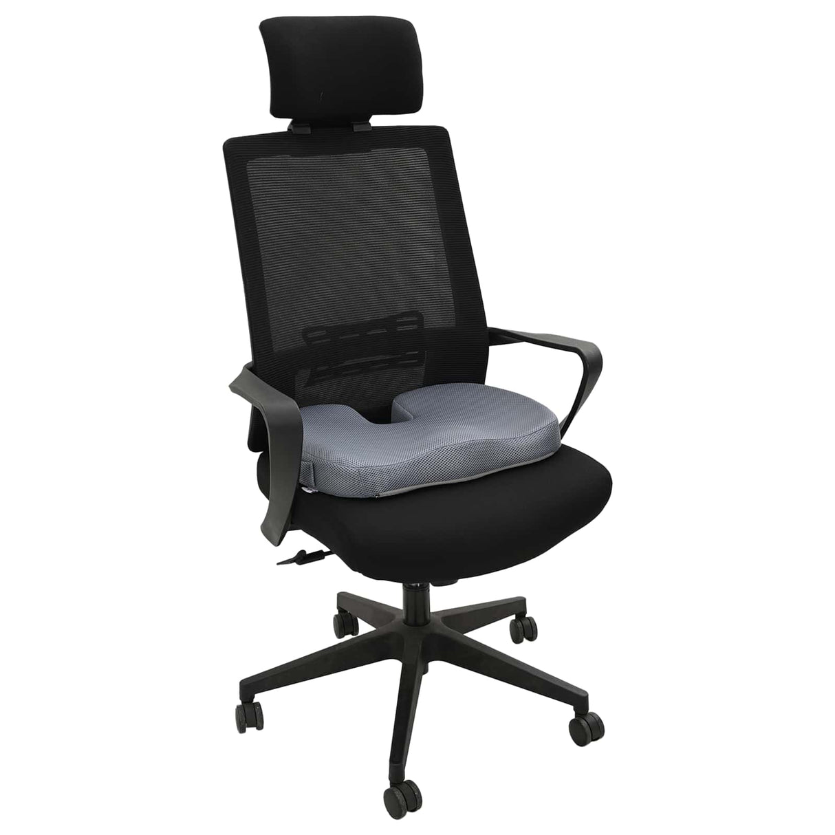 Vidaxl zitkussen met kussen grijs 47 x 37 x 8 cm met gaasdoek