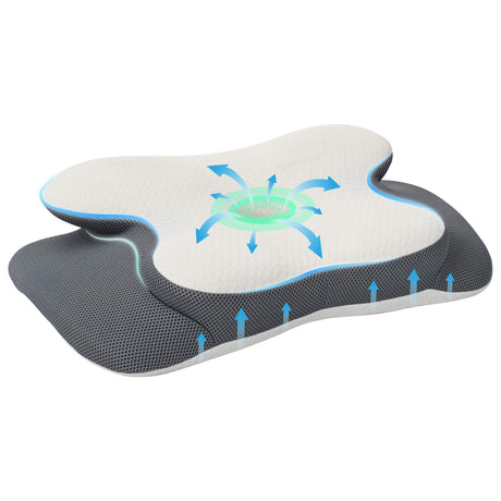 Vidaxl halskussen met kussen wit 58 x 37,5 x 12 cm polyester