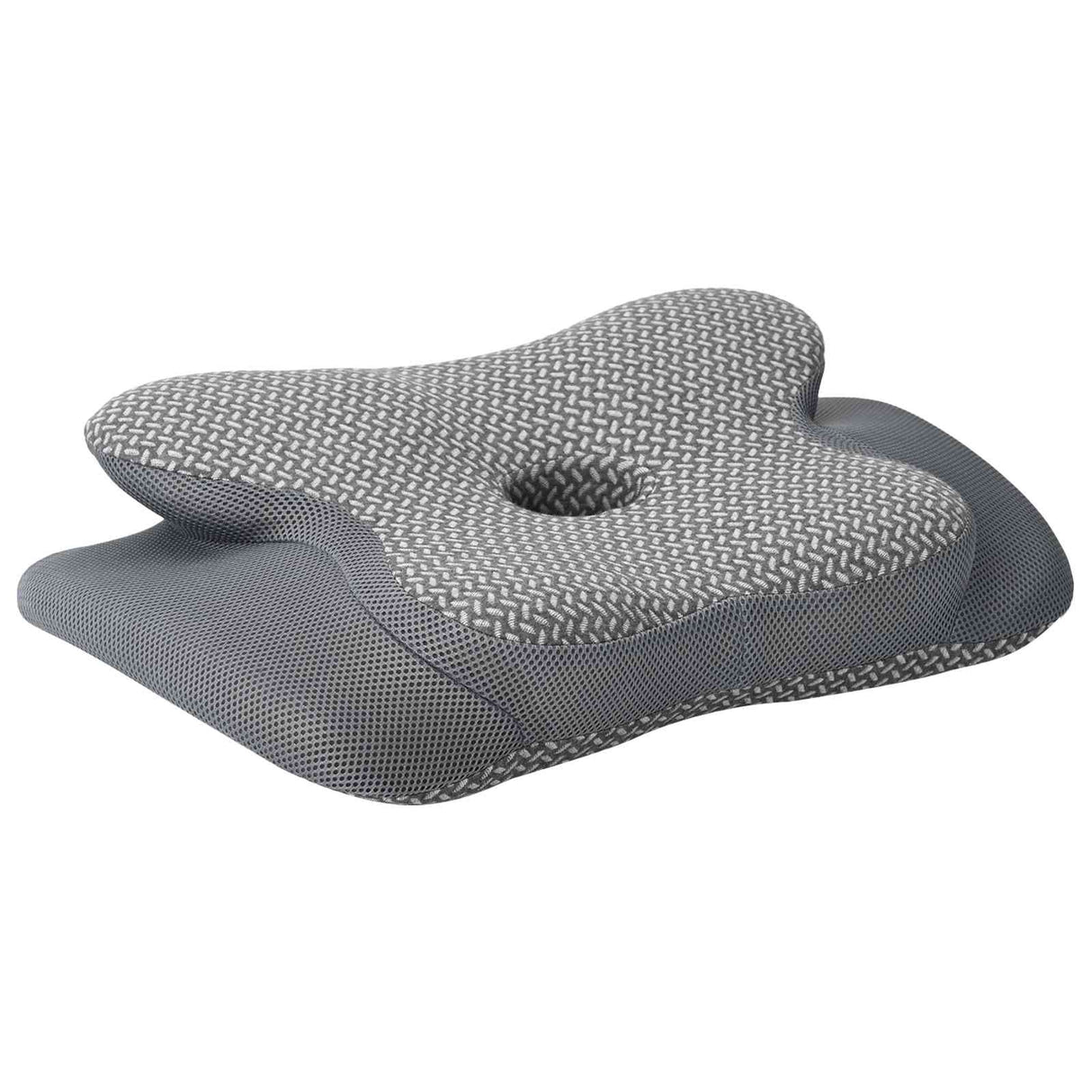 Vidaxl halskussen met kussen grijs 58 x 38 x 12 cm polyester