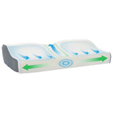 Vidaxl hoofdkussen met kussen wit 60 x 34 x 11 cm polyester