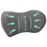 Vidaxl rugkussen met kussen grijs 47,5 x 23 x 12 cm 4d mesh