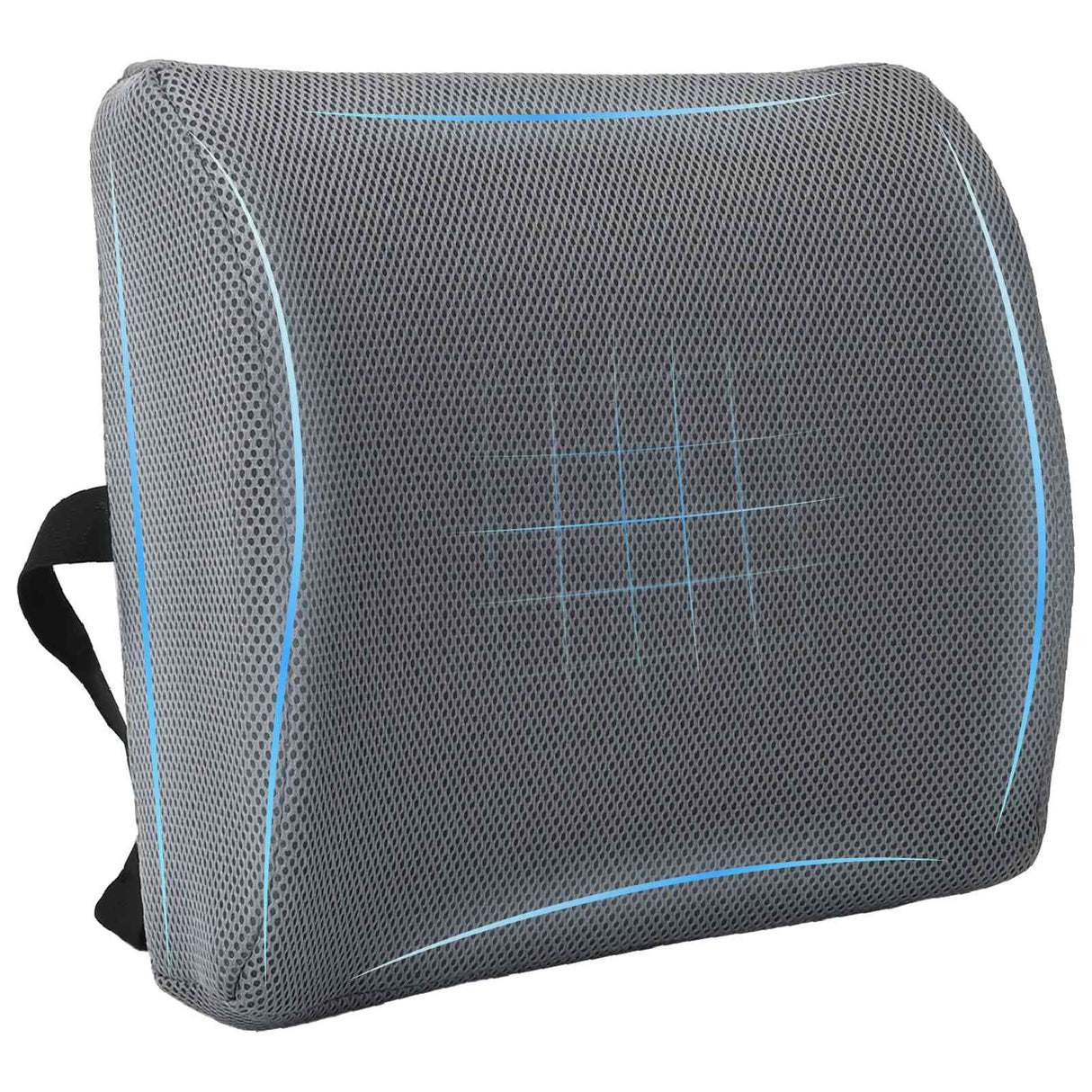 Vidaxl rugkussen met kussen grijs 36 x 30 x 12 cm met gaasdoek