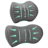 Vidaxl kussenset met kussen verstelbaar 2 pcs grijs 4d mesh
