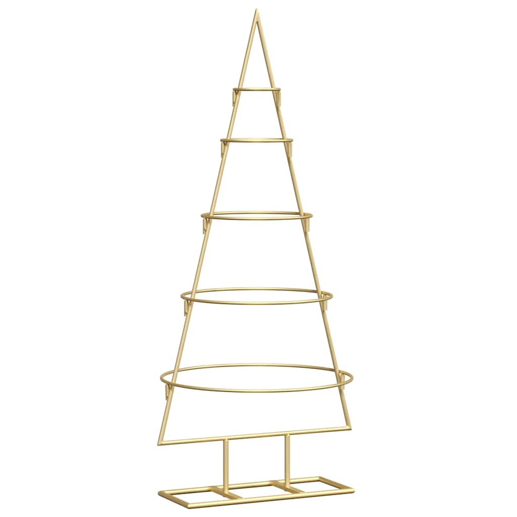 Vidaxl metalen kerstboom met standaard goud 90 cm poedergecoat staal