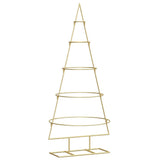 Vidaxl metalen kerstboom goud 124,5 cm poedergecoat staal