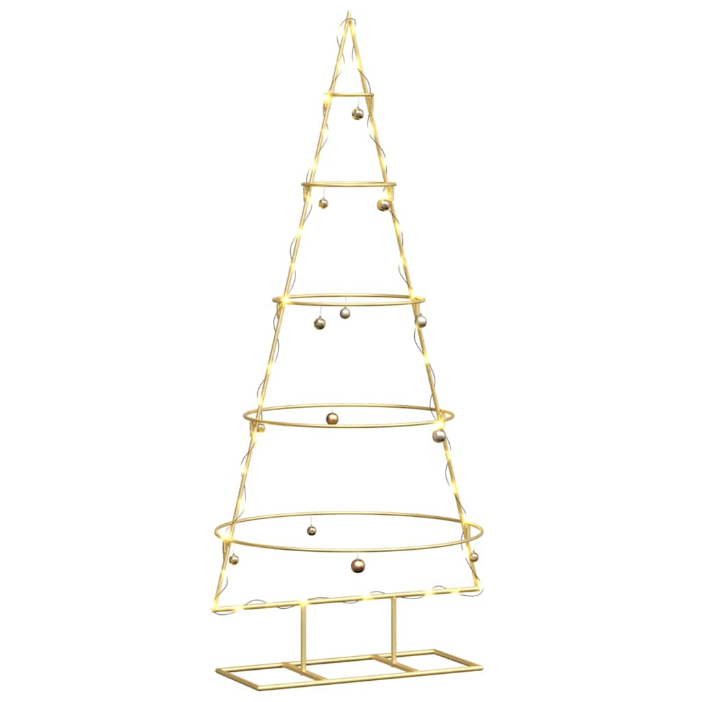 Vidaxl metalen kerstboom goud 124,5 cm poedergecoat staal