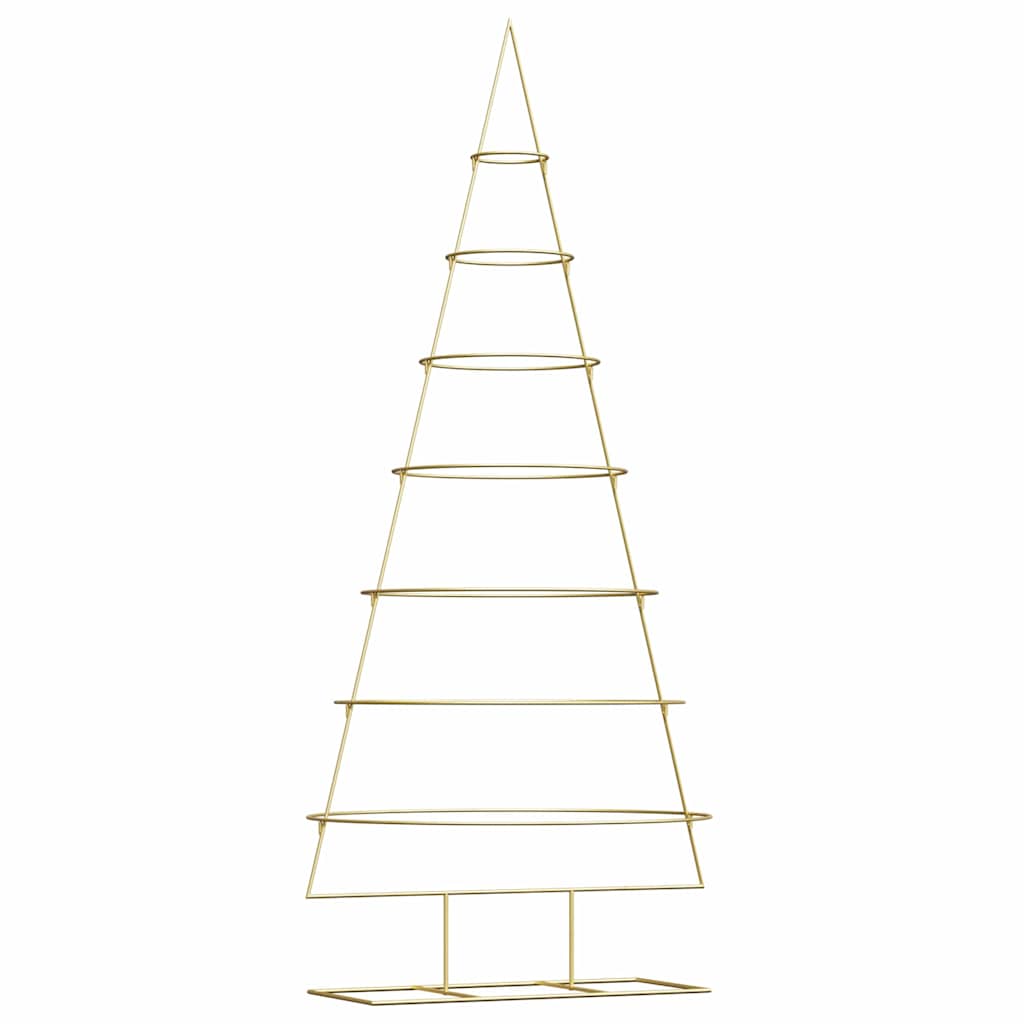 Vidaxl metalen kerstboom met standaard goud 209 cm poedergecoat staal